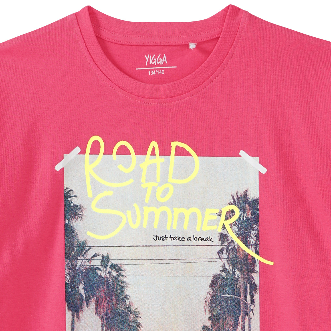 Yigga Jungen T-Shirt mit Foto-Print rot