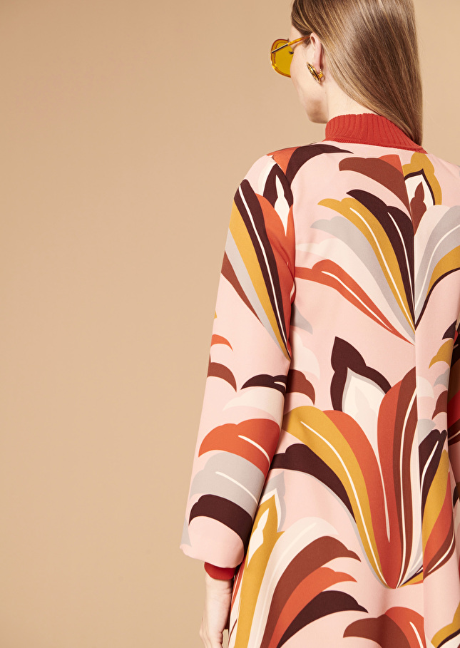 Robe Rositamarron imprimée graphique