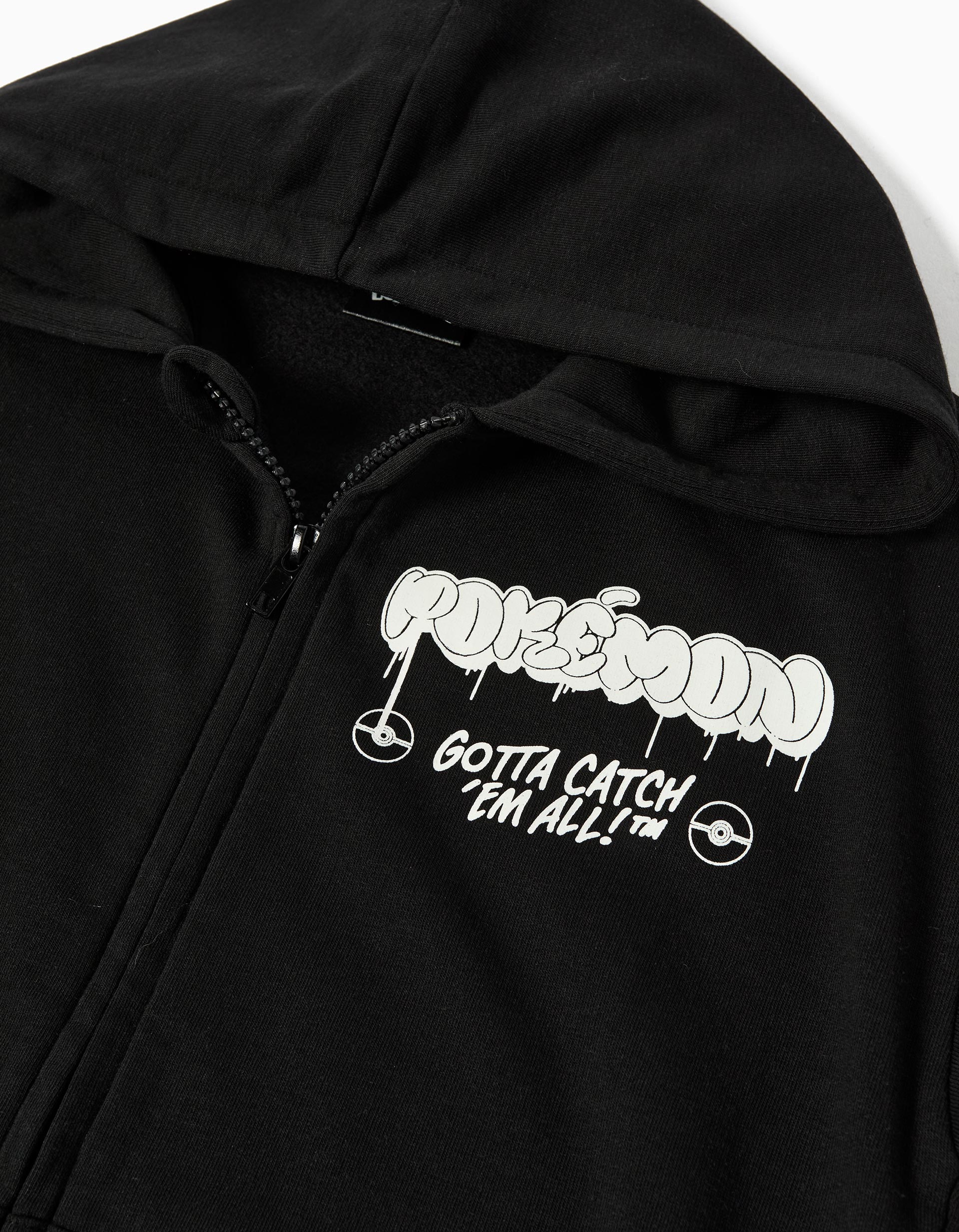 Sweatshirt Capuz 'Pokémon', Menino, Preto