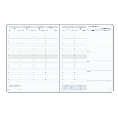 Agenda Winner - 1 semaine sur 2 pages - 21 x 27 cm - disponible dans différentes couleurs - Exacompta
