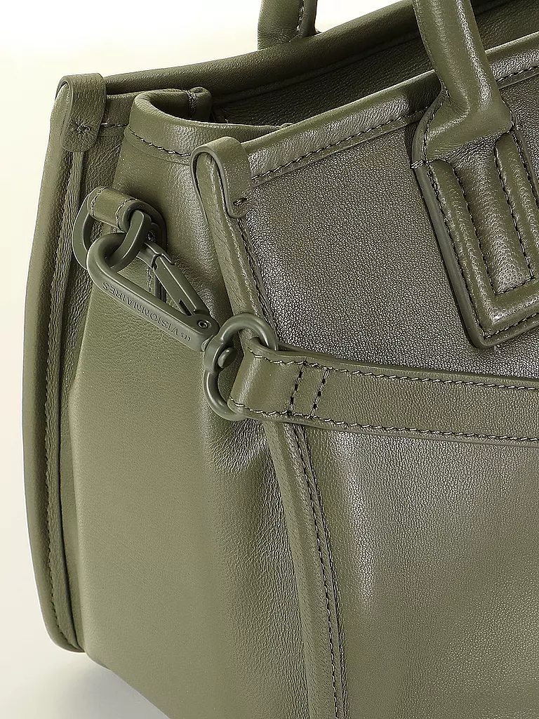 LES VISIONNAIRES Ledertasche - Tote Bag LENA SILKY olive