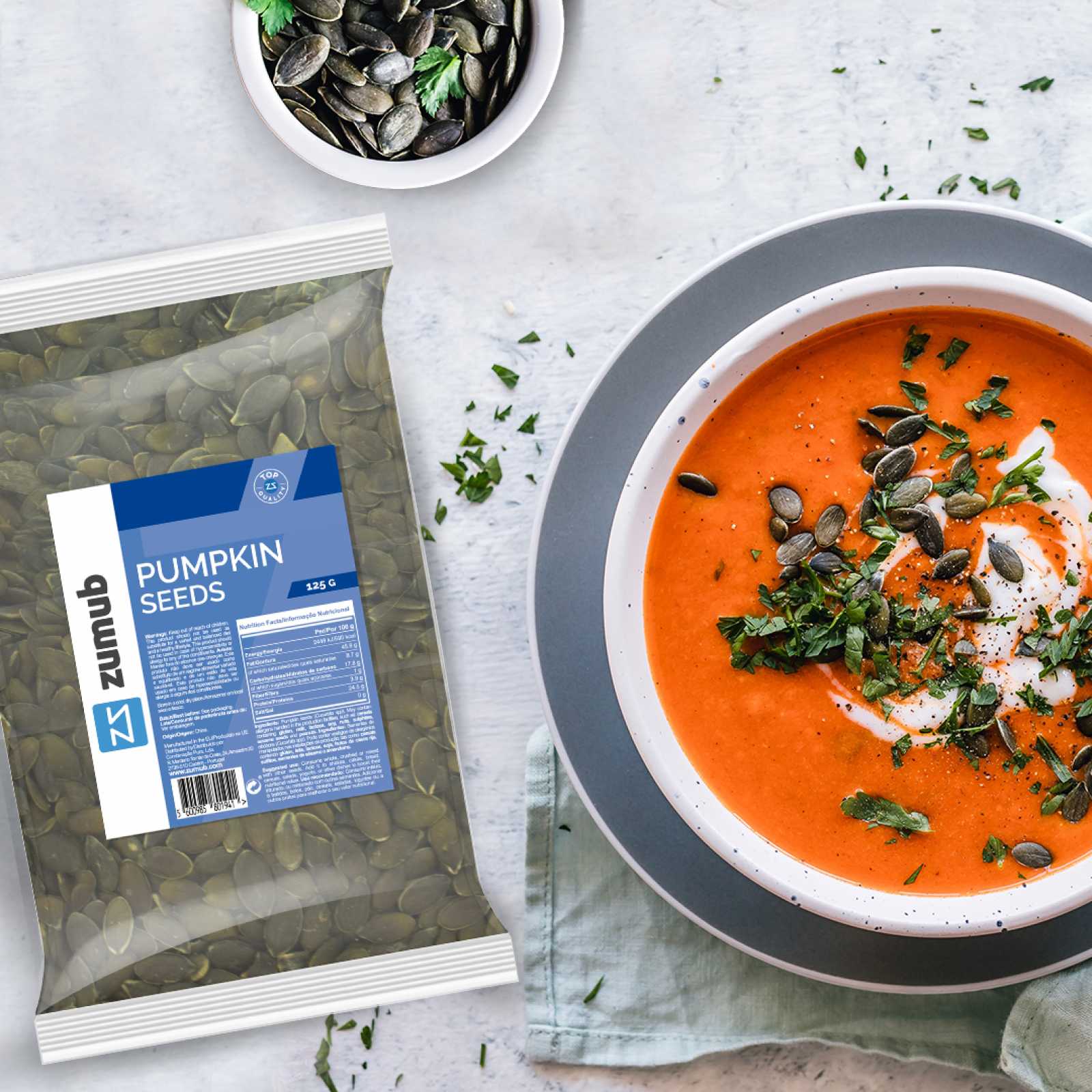 Sementes de abóbora Zumub 125g