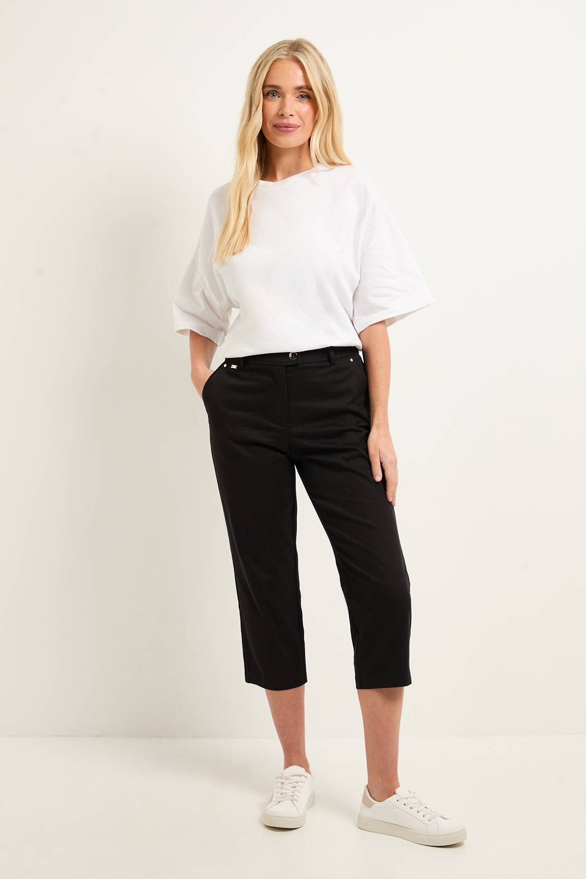 Wallis Pantalon Capri Stretch Petite Taille