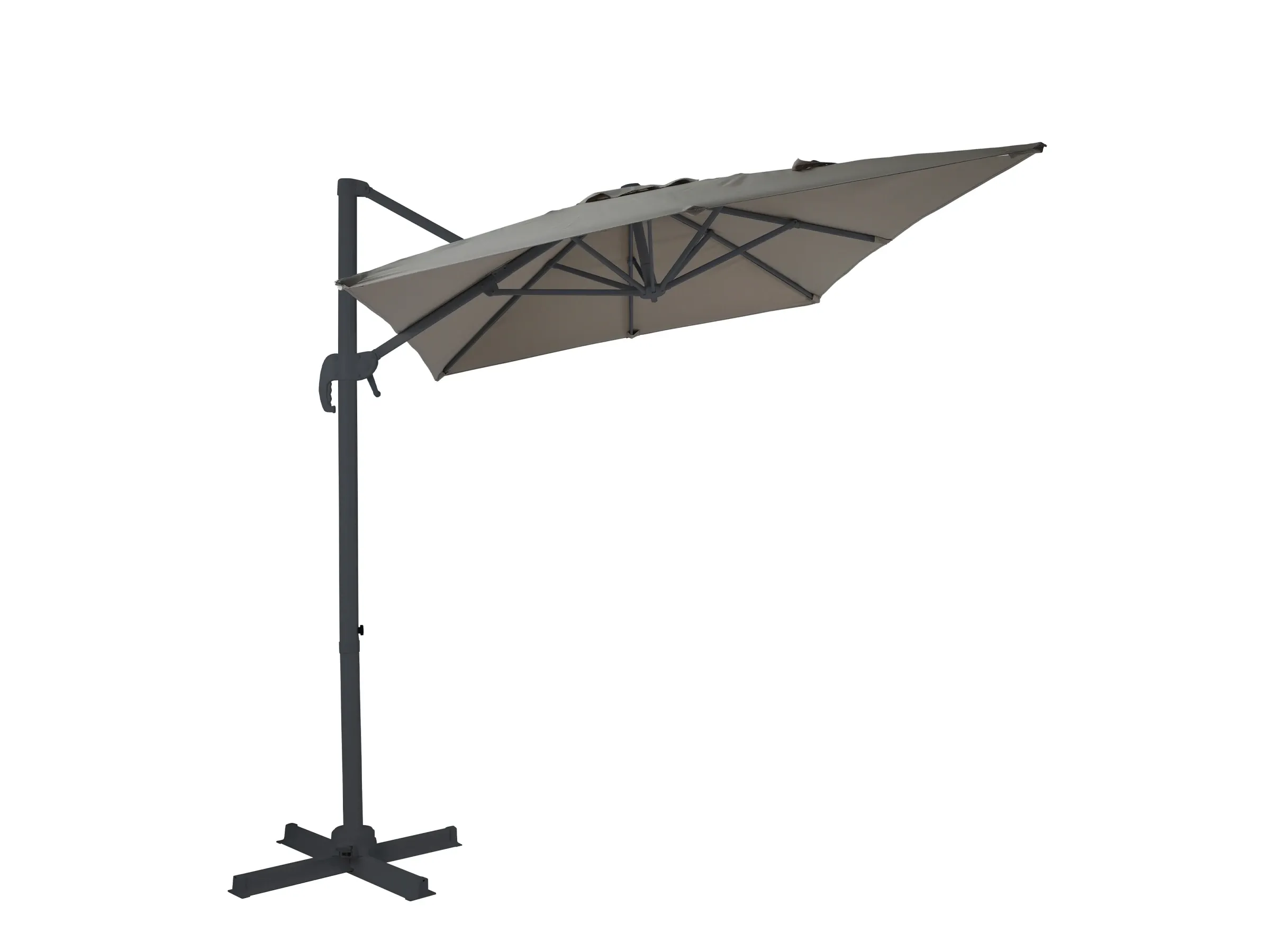 Axi Ampelschirm Coco 200 cm x 300 cm Anthrazit/Taupe