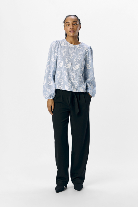 Object blauwe dames blouse