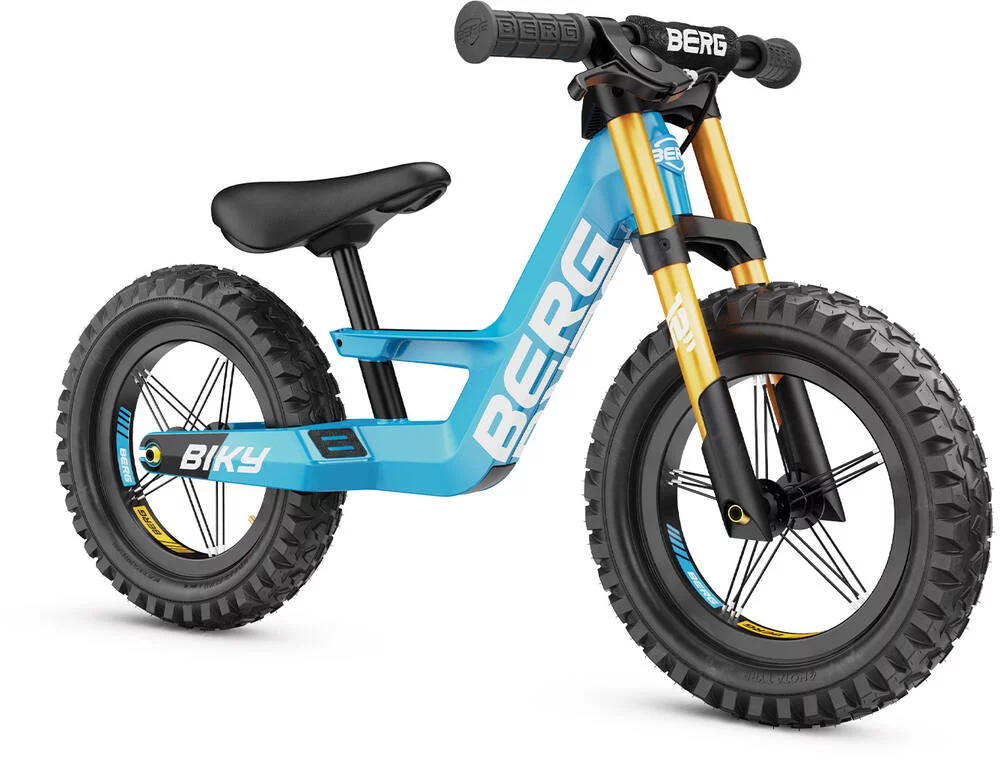 VELO D'EQUILIBRE - BIKY CROSS BLEU AVEC FREIN A MAIN