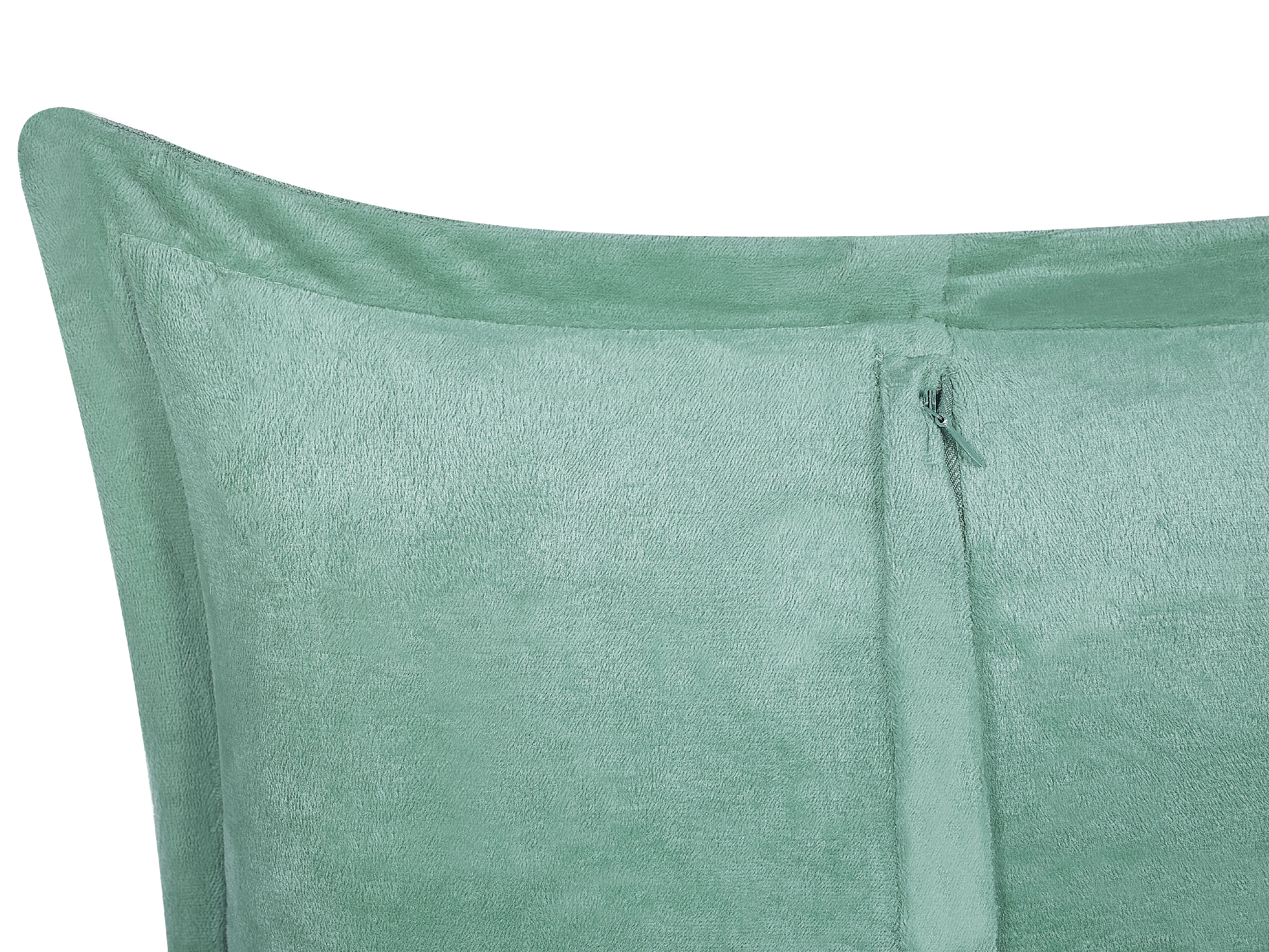 Set van 2 sierkussens ZINNIA Corduroy 43 x 43 cm Lichtgroen effen