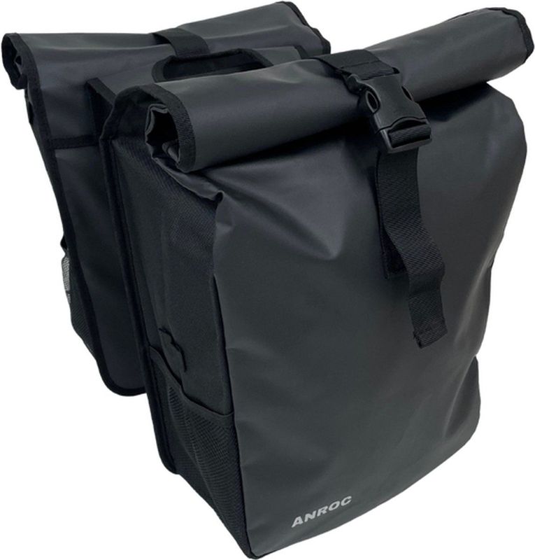 Anroc - Dubbele Fietstas - Zwart - 46 Liter - Waterbestendig