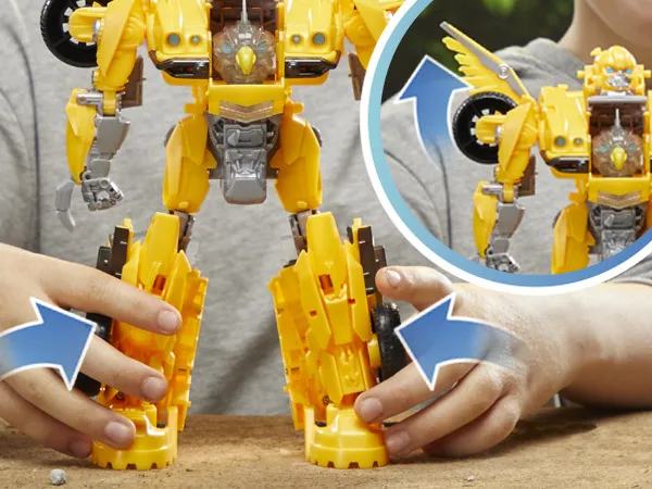 Transformers : Rise of the Beasts Beast-Mode Bumblebee, 6 År, Klingende, Plast, Gul, 550 g