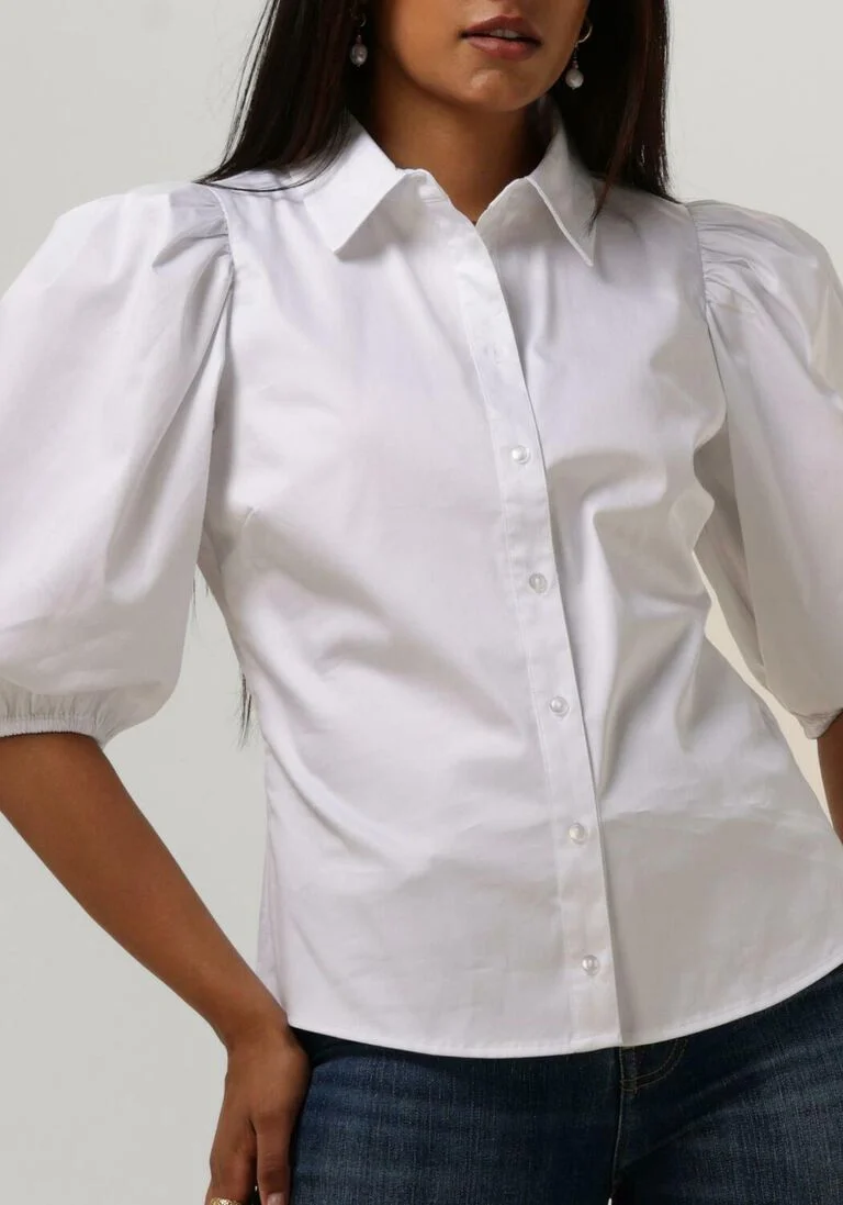 NOTES DU NORD witte notes du nord blouse kira short sleeve shirt