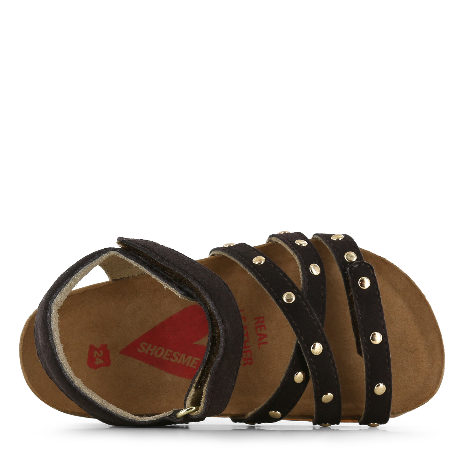 Shoesme dunkelbraune Sandale mit Nieten