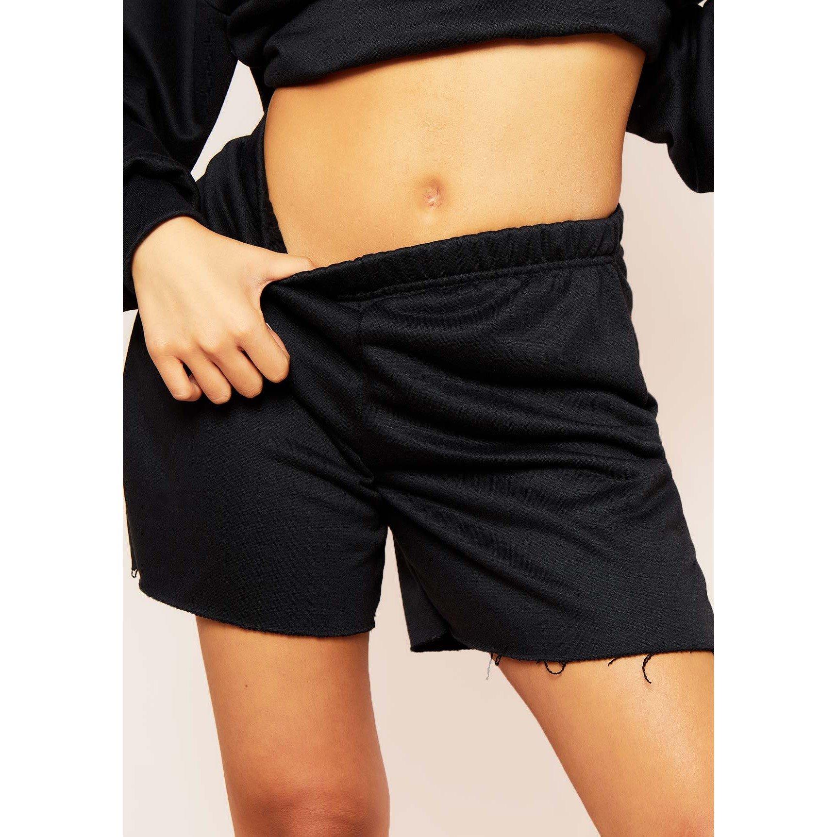 Missy Empire Casual Oversized Raw Hem Shorts