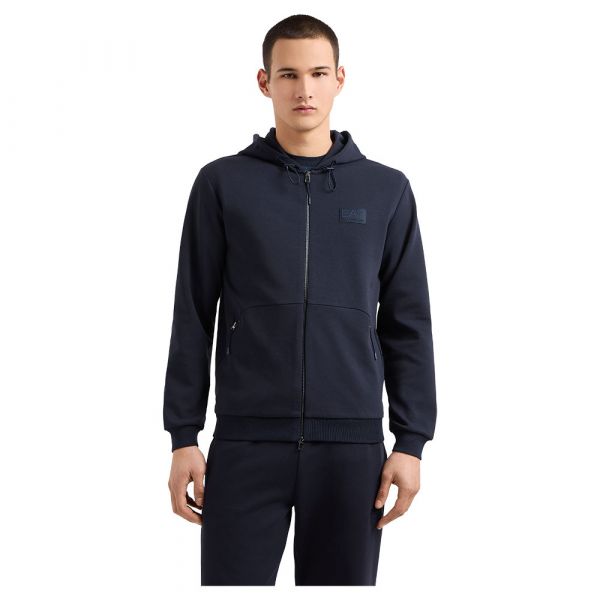 EA7 para Homem Sweatshirt com Capuz Lux Identity em Malha Interlock Azul-marinho Xxl