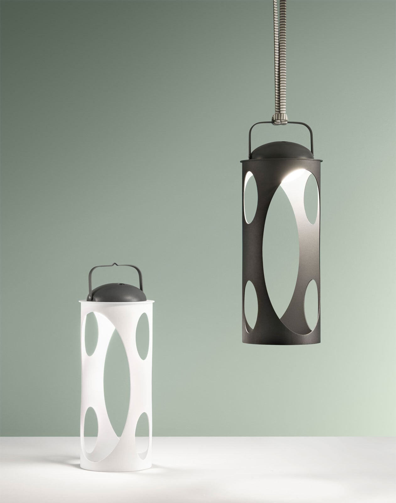 FABAS LUCE Akku LED Tischlampe CADDY weiß