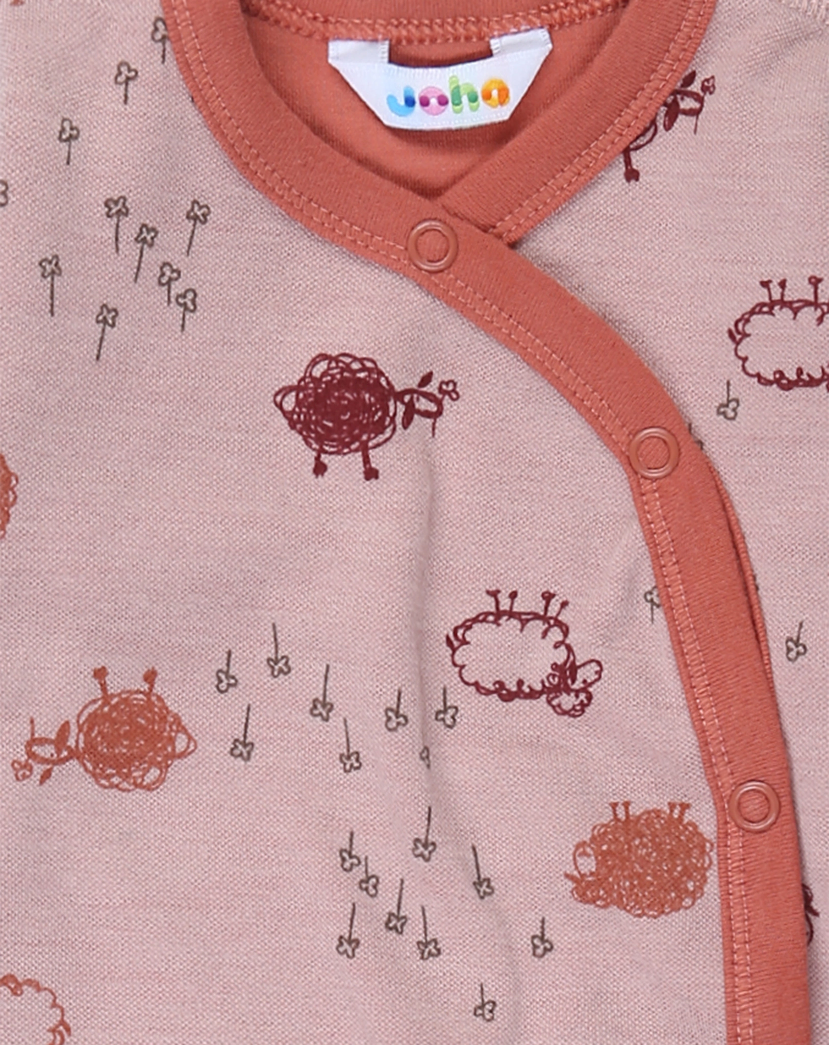 Wickel-Langarmbody 4039 SHEEP AOP in peach