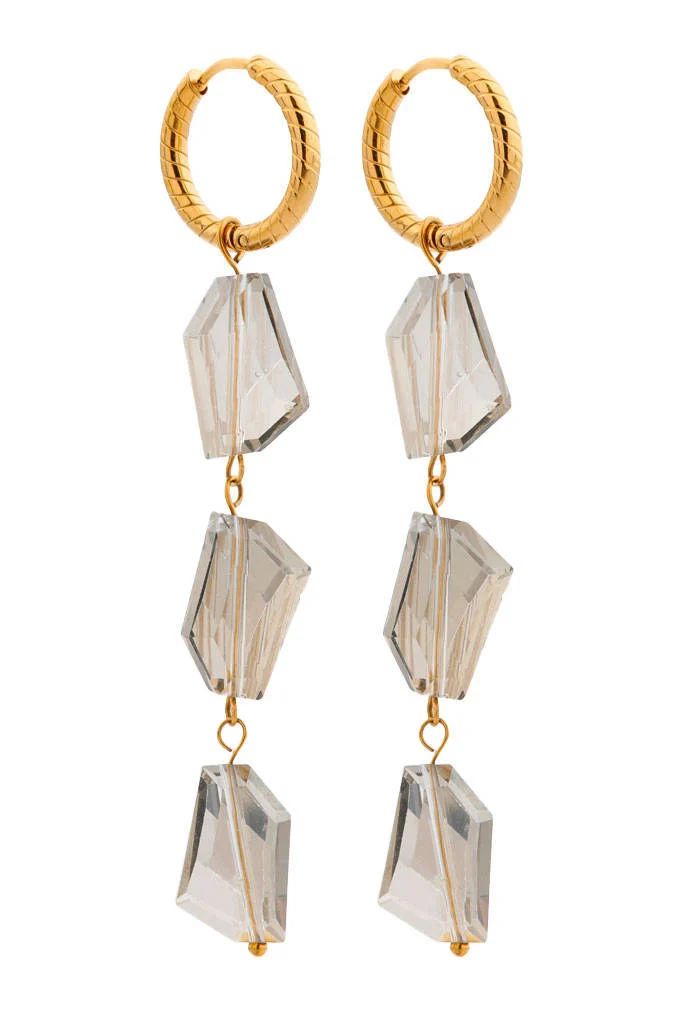 Label Kiki gold plated oorbellen Rocky Soof Hoops