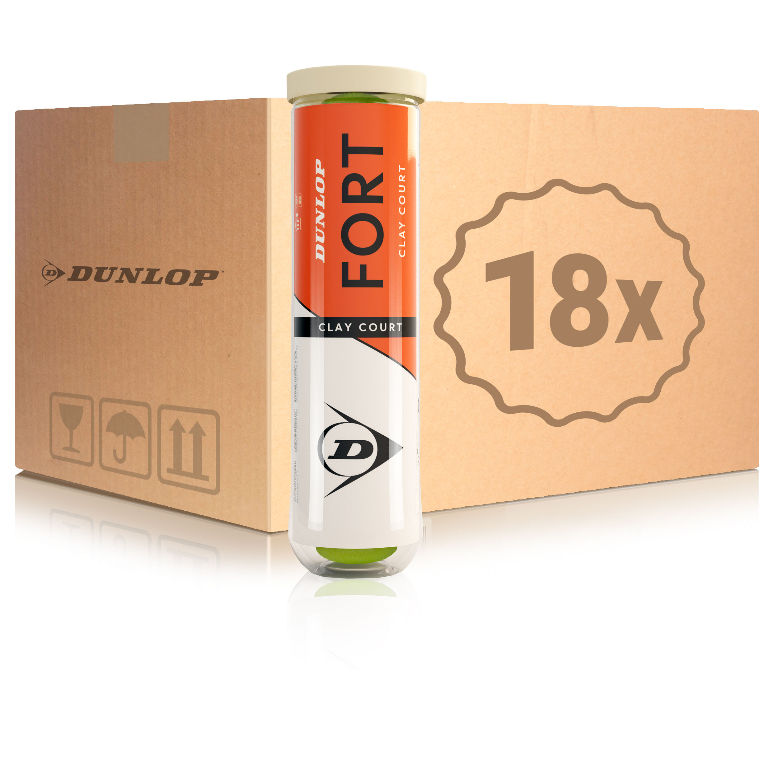 Dunlop Fort Clay Court 18 Tubes De 4