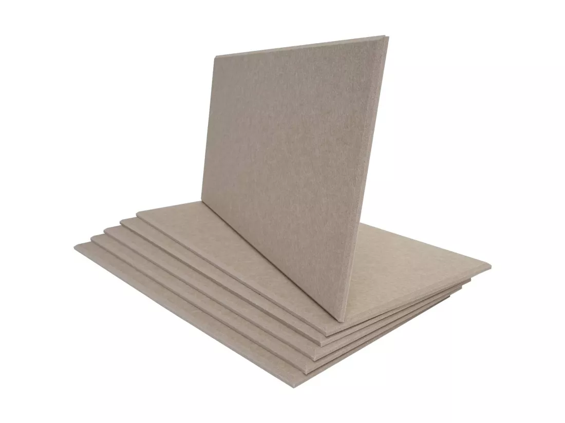 Panneau mural acoustique MCW-L52 (set de 6), brun clair