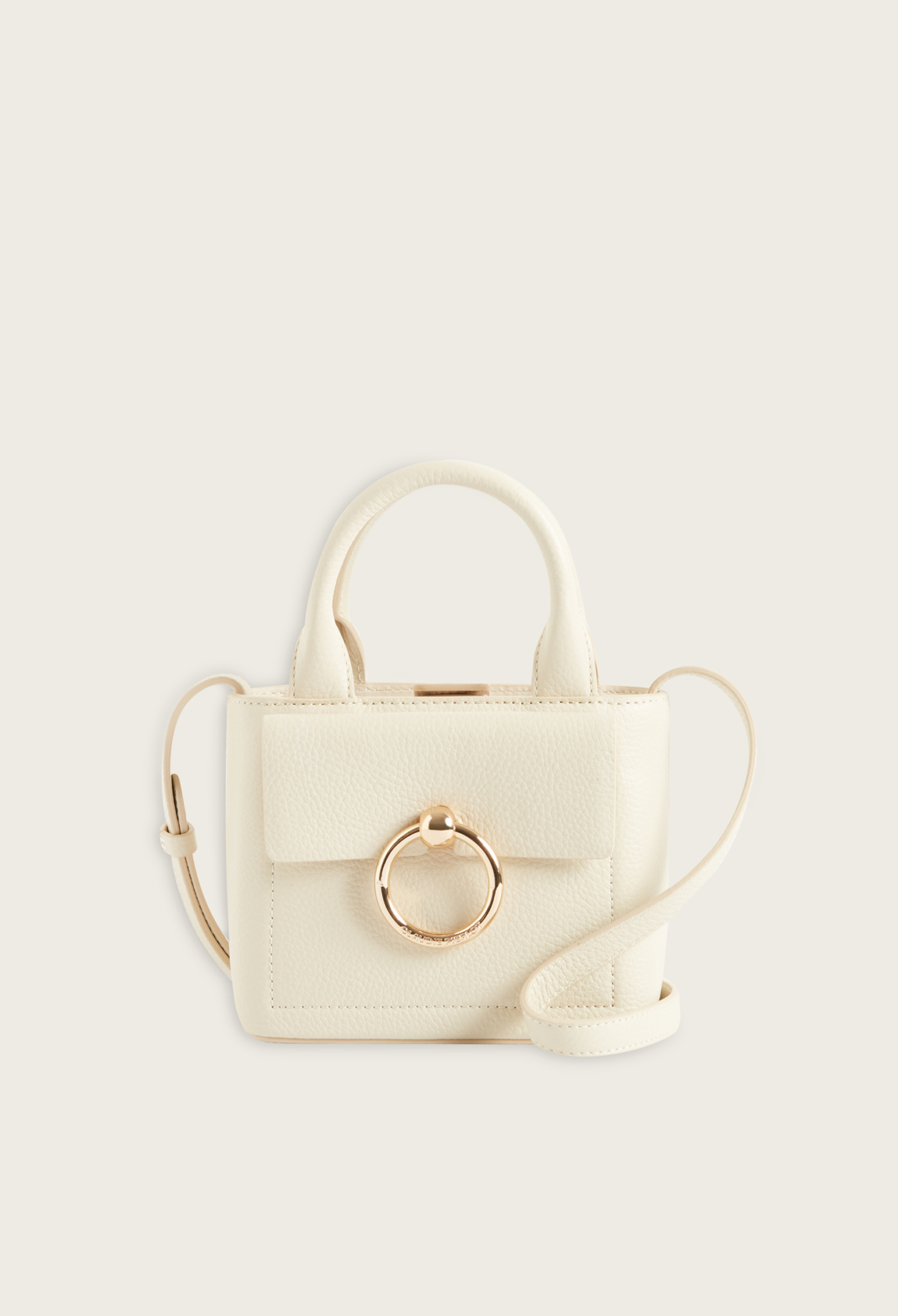 Sac Anouck nano cuir graine ecru
