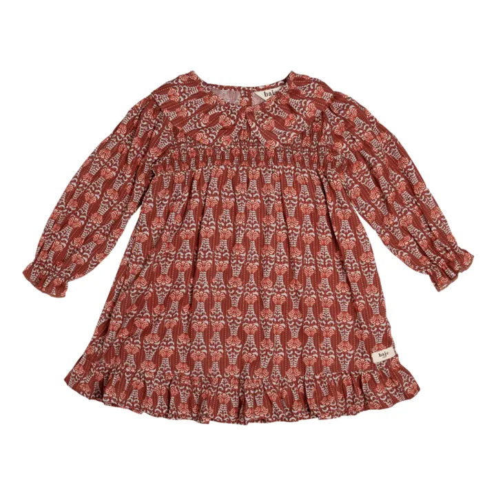 Baje Studio Robe Gold Tissée | Rouge Brun