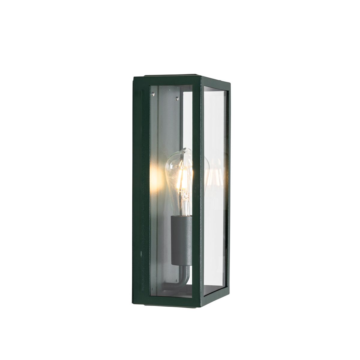 Industriële buiten wandlamp donker groen met glas IP44 - Rotterdam