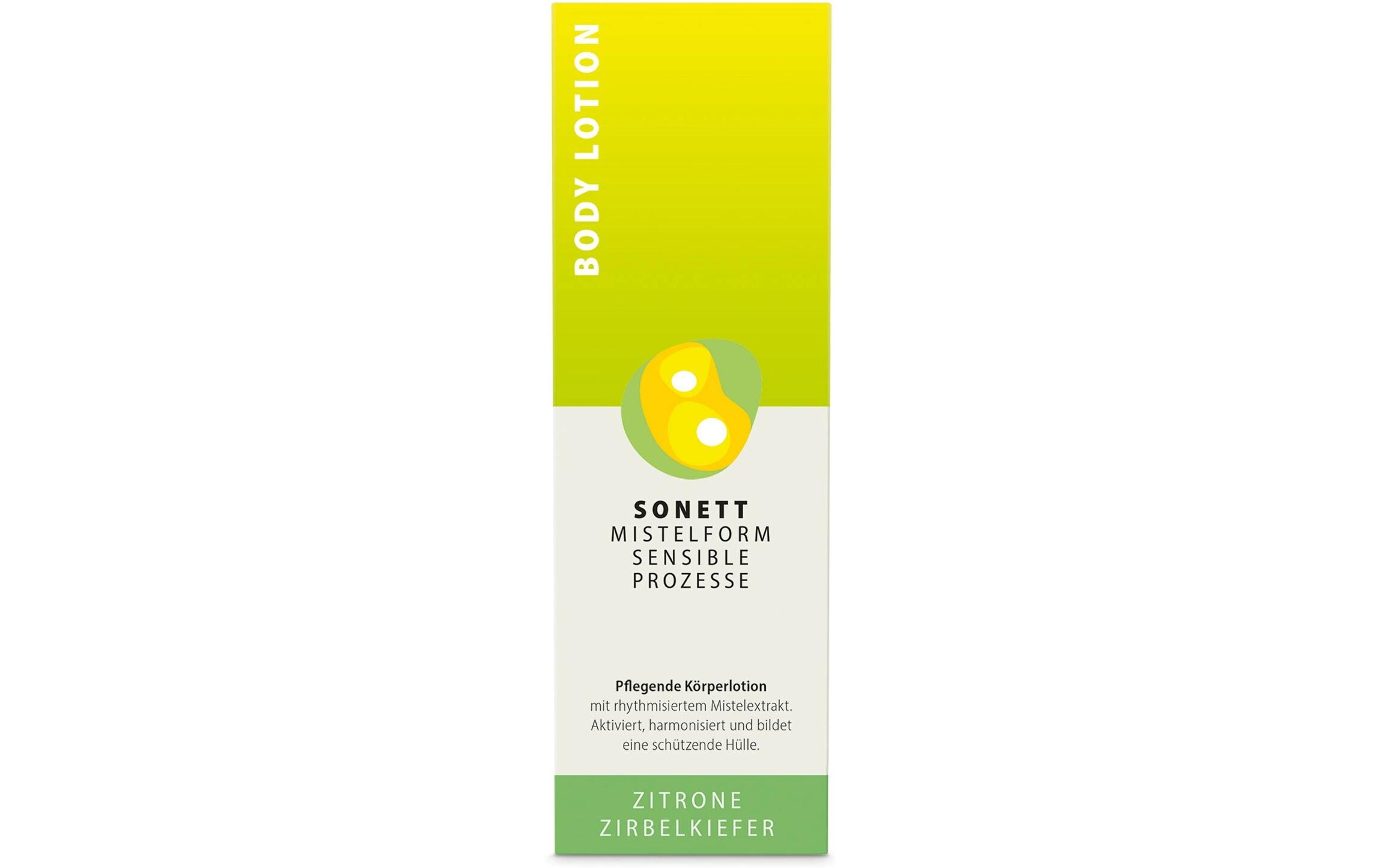 Body Lotion Mistelform Zitrone Zirbelkiefer 145 mlNatürliches Pflegeöl mit rhythmisiertem Mistelextrakt aktiviert, harmonisiert und bildet eine schützende Hülle