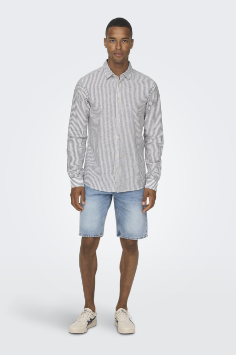 Only & Sons blauwe heren overhemd
