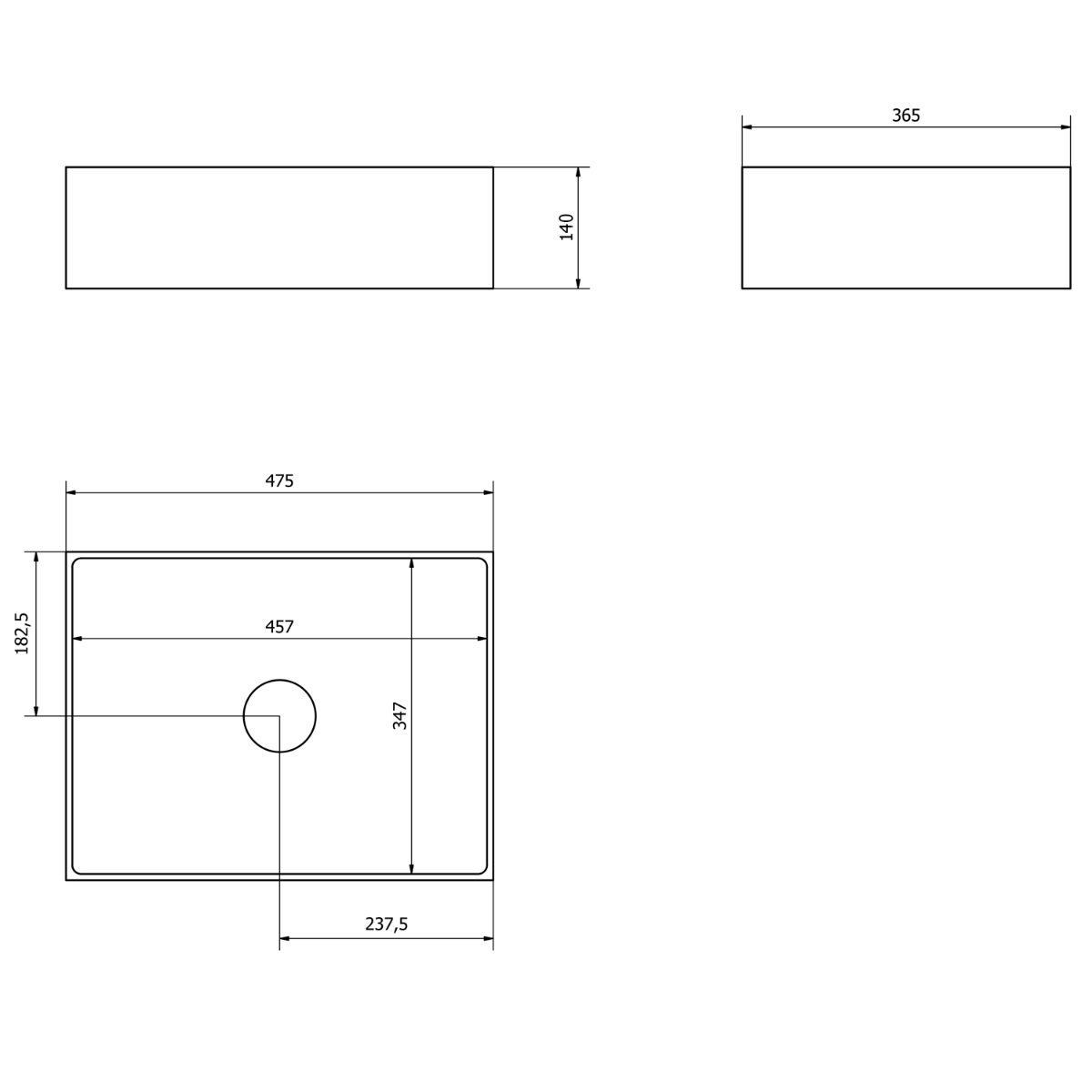 Sapho Formigo betonnen wastafel 47.5x36.5cm roze