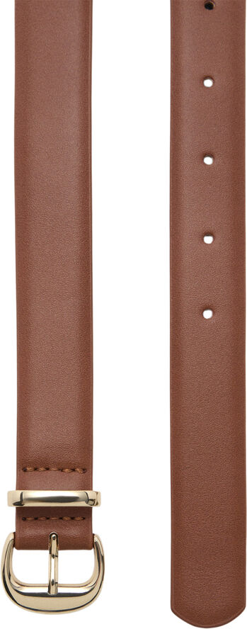 MANGO Metal buckle belt Brown