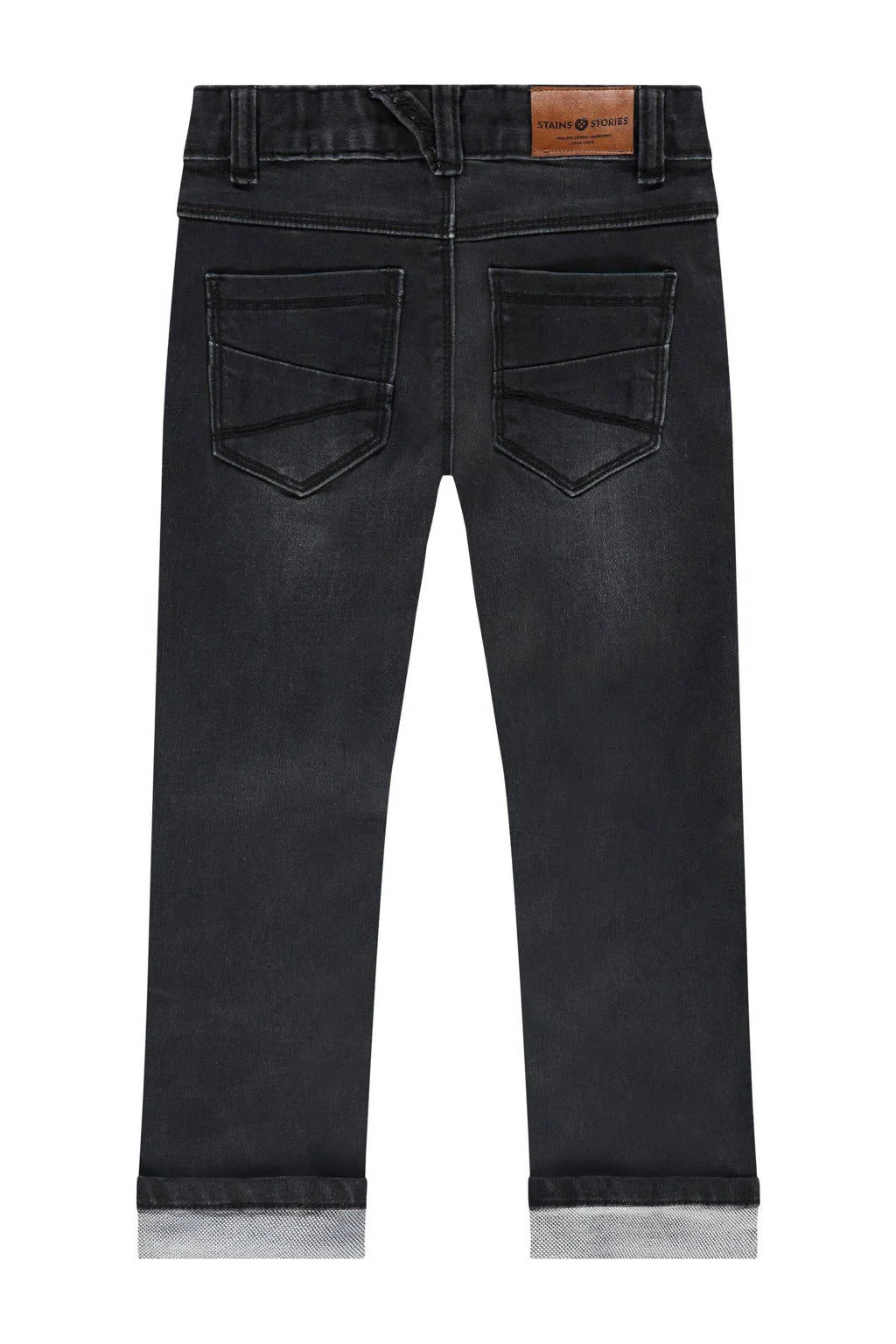 Stains&Stories straight leg jeans black denim