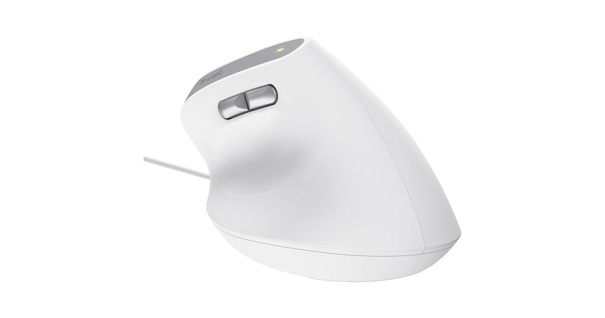 TrustBayo II Ergonomische muis  (Wit, 800 dpi - 2.400 dpi)