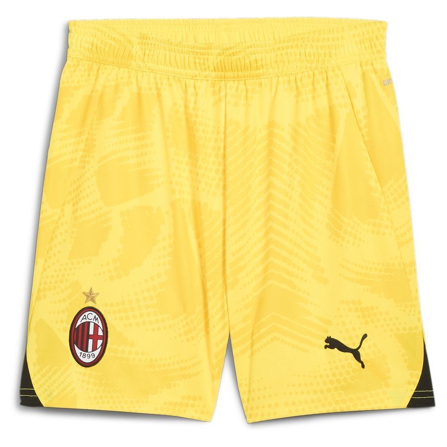 Milan AC Short de Gardien Extérieur 2024/25 - Jaune/Noir Enfant