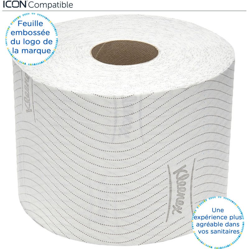 Papier toilette double épaisseur Kleenex - 6 rouleaux de 600 feuilles