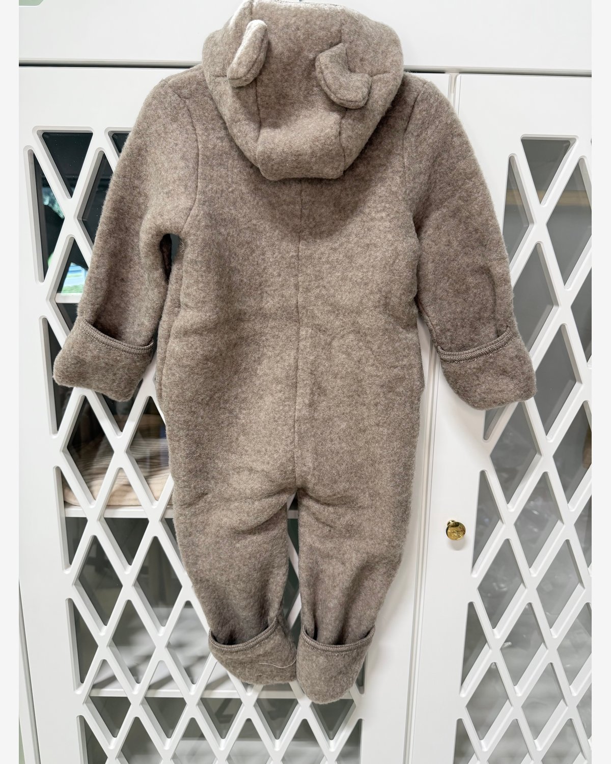 Ulldress i ullfleece – Varm, 100% Merino | Pram Suit Ears Wool Fleece