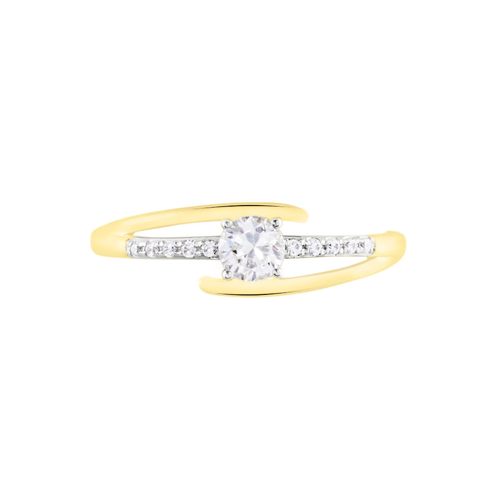 Bague Or Jaune Daegan Oxydes De Zirconium