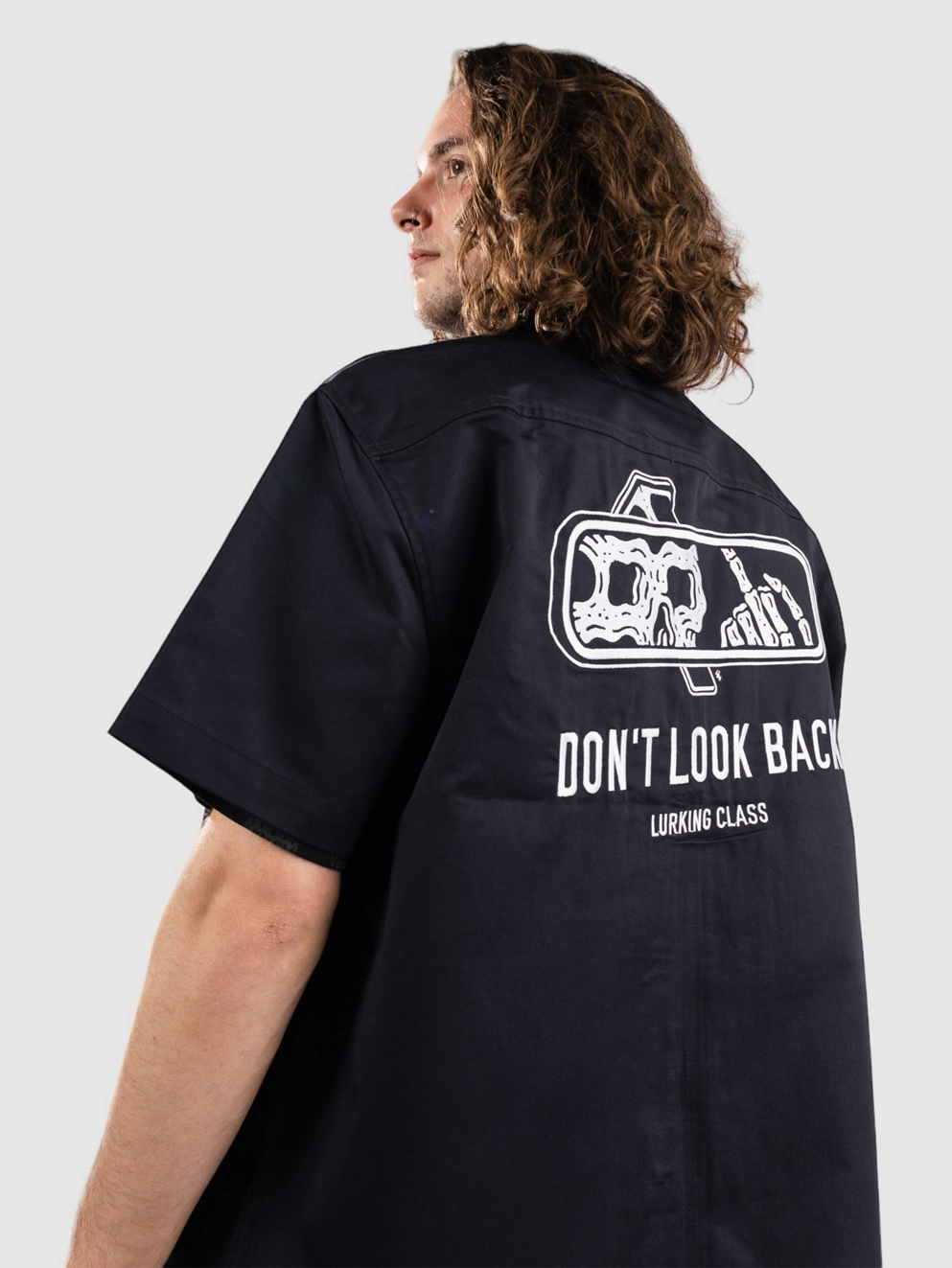 Lurking Class Look Back Zip Work Shirt black