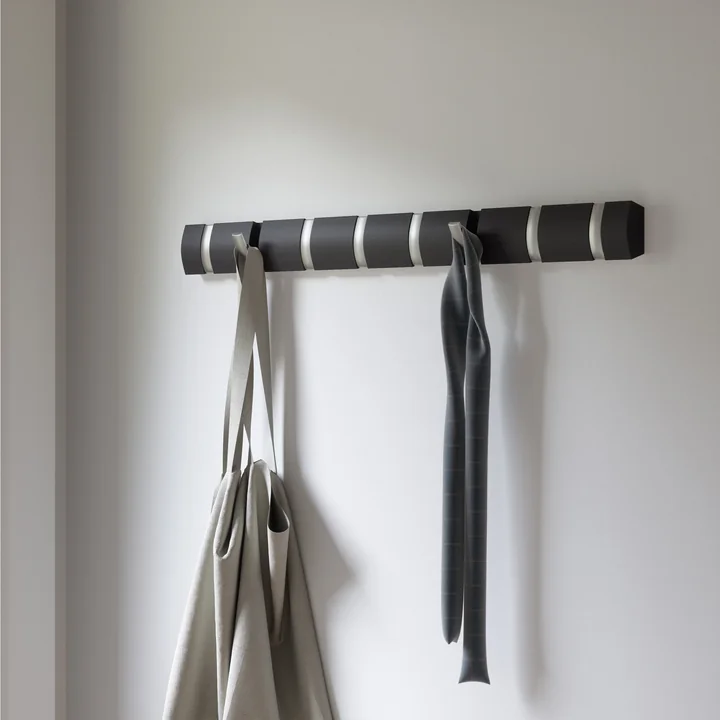 Umbra - Flip Hook 8er Garderobenleiste, natur