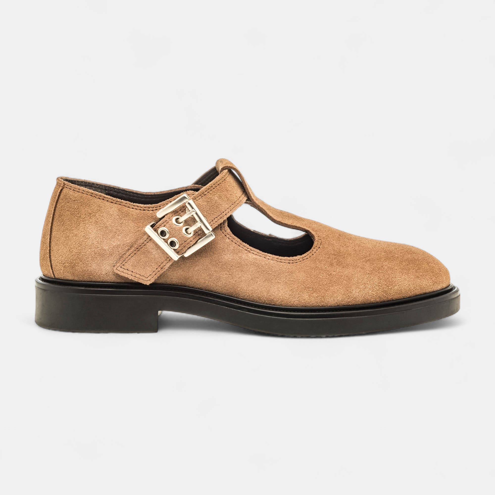 Babies Femme en cuir taupe