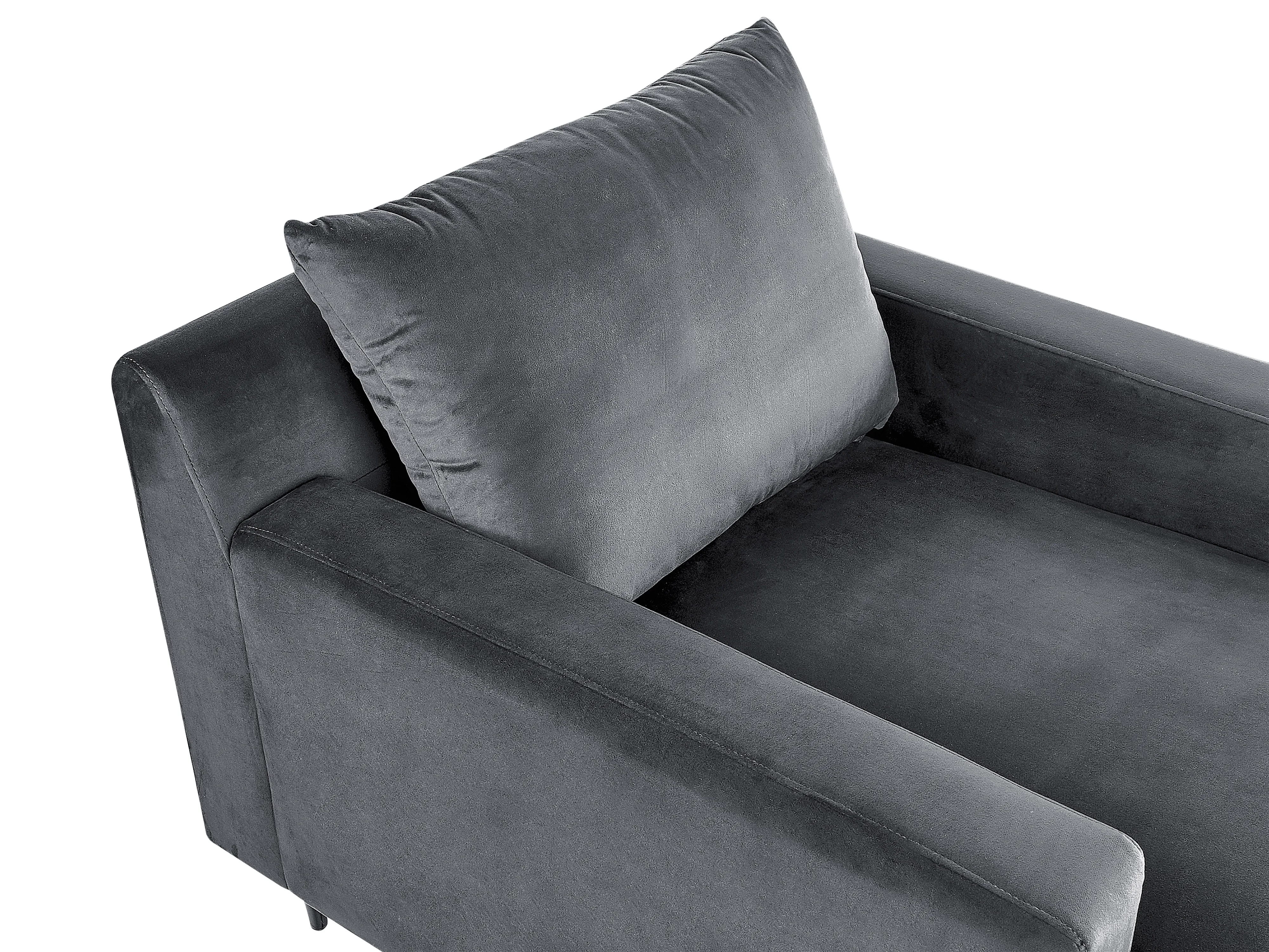 Chaise longue GUERET Fluweel Grijs
