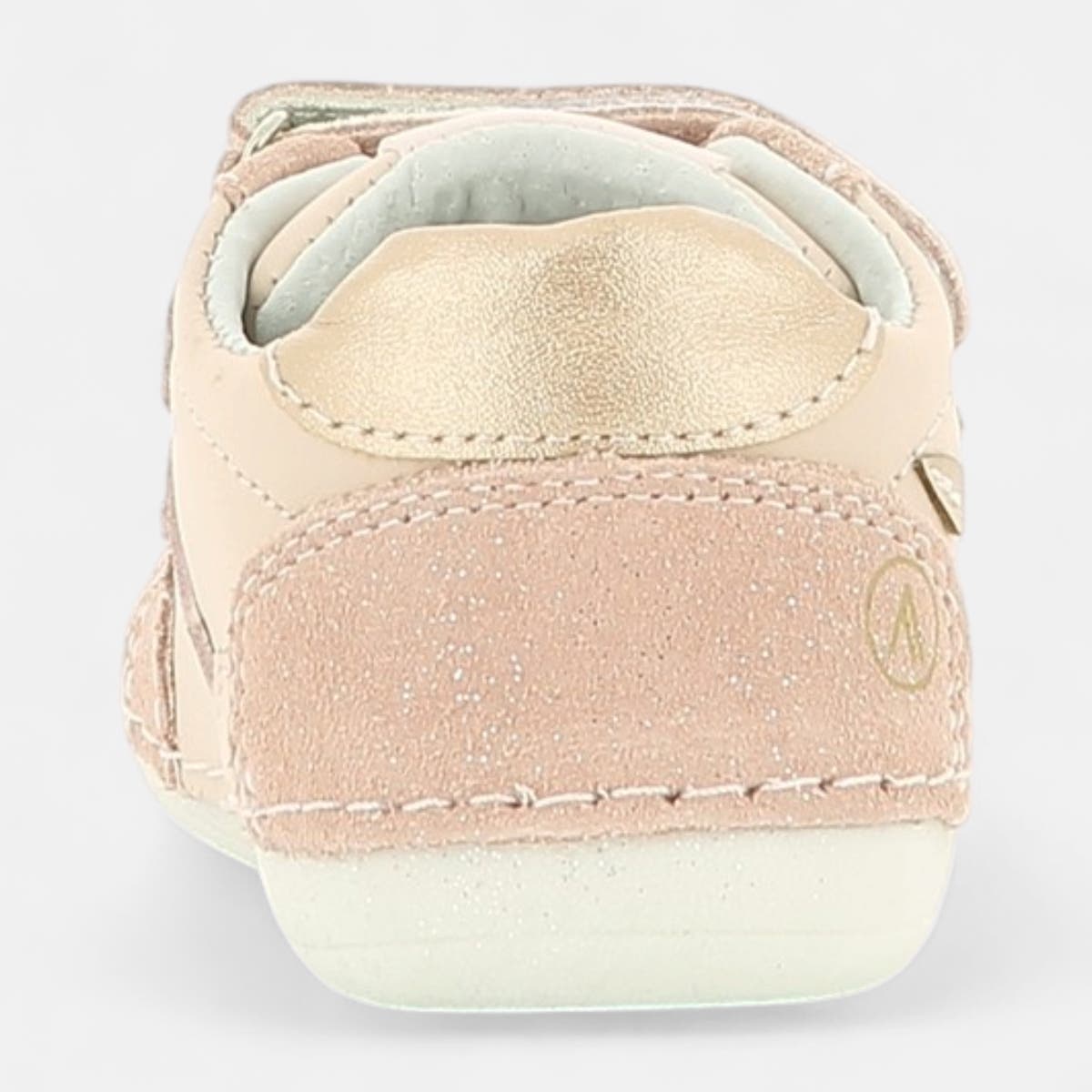 Baskets hautes Bébé fille en cuir rose