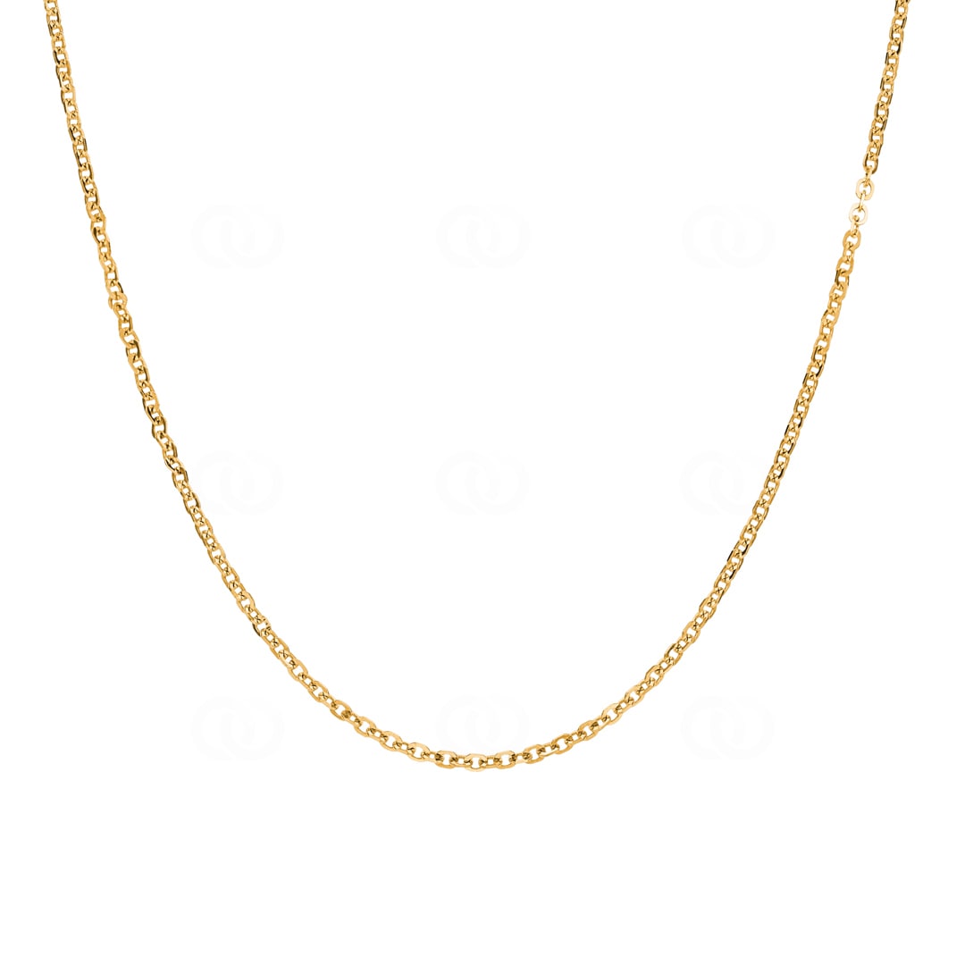 Spiegelankerkette 750/18 K Gelbgold 1.8mm