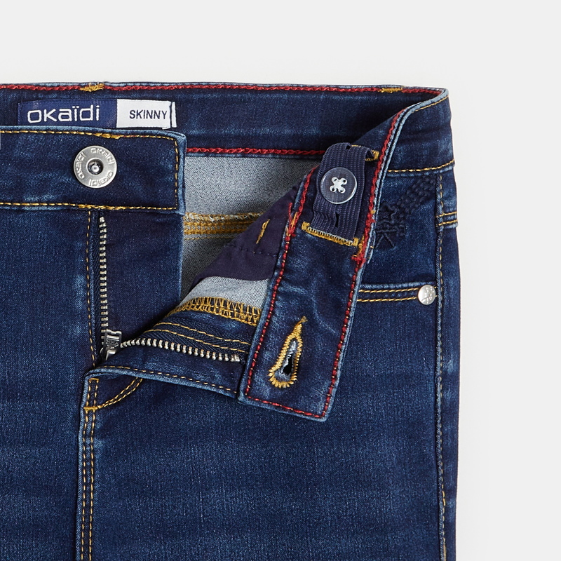Jean skinny stretch 5 poches bleu fille