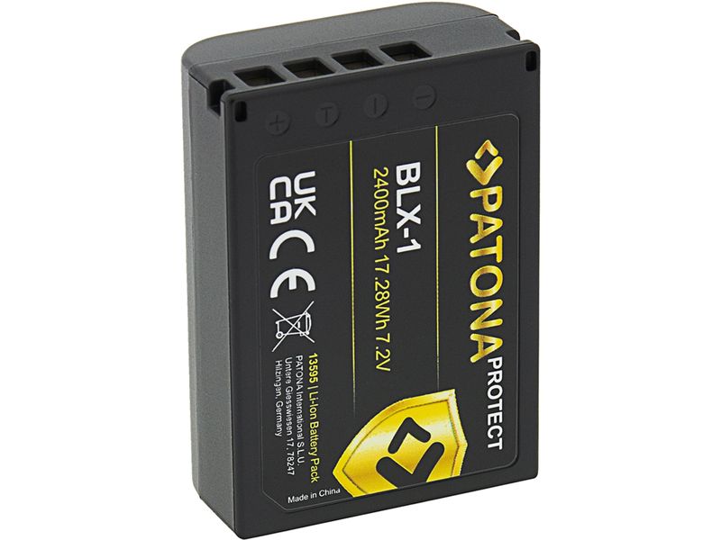 Patona PROTECT Battery für Olympus BLX-1 OM-1 PROTECT Batteriesatz für Olympus