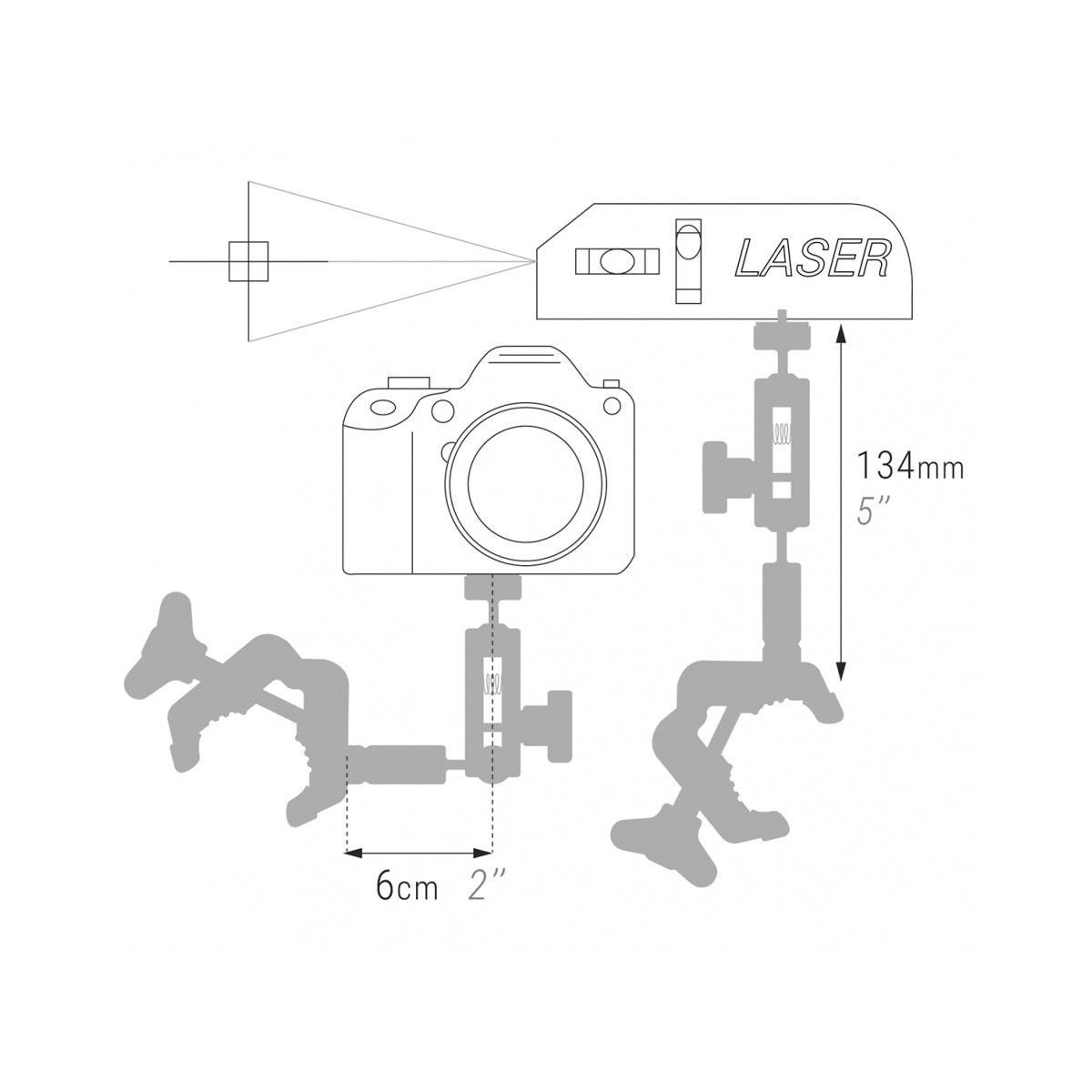 PIHER Camera/Laser Klem voor Telescopische Steun - 34061