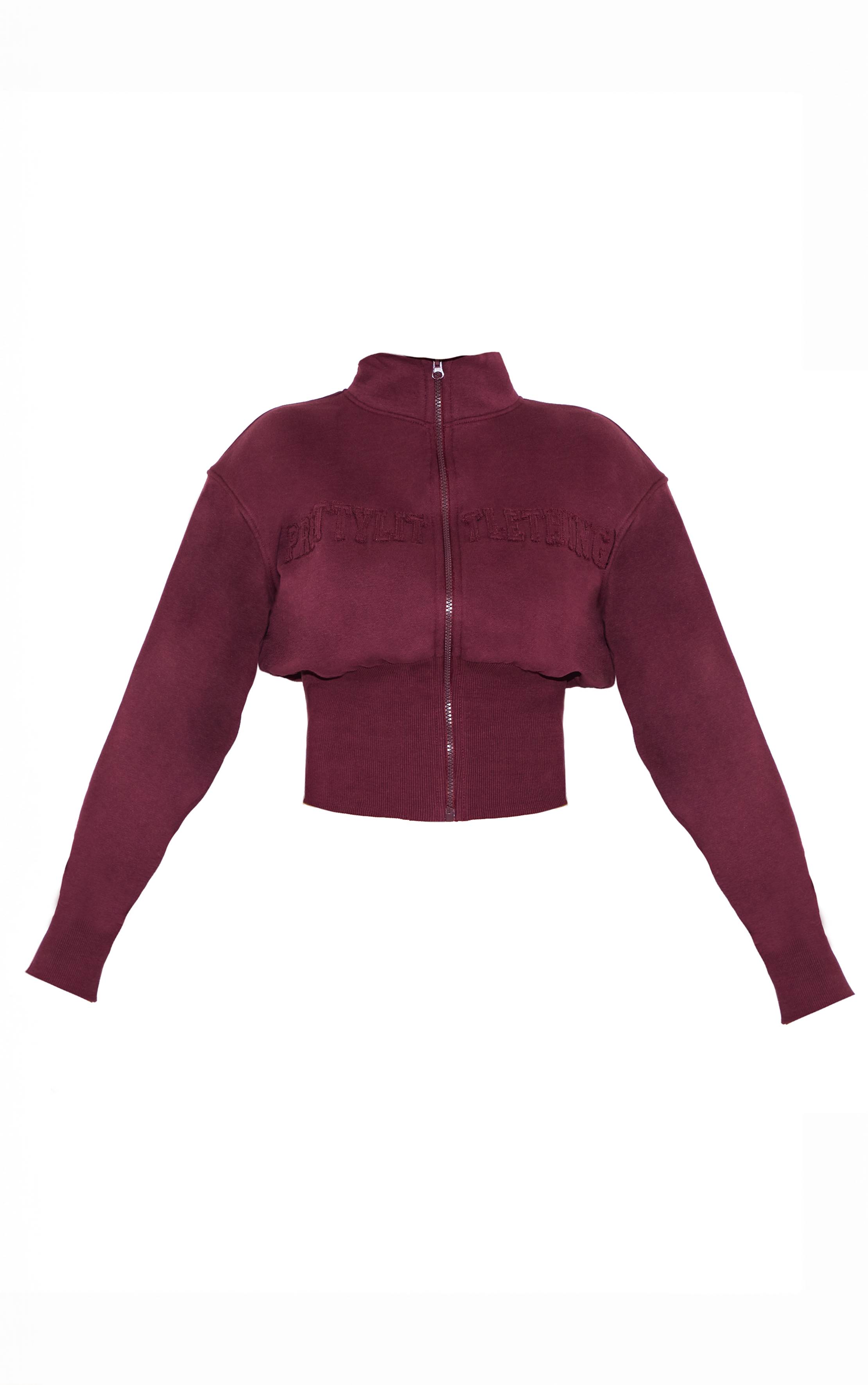Rouge Vin Sweat-shirt Ajusté Zippé Shape