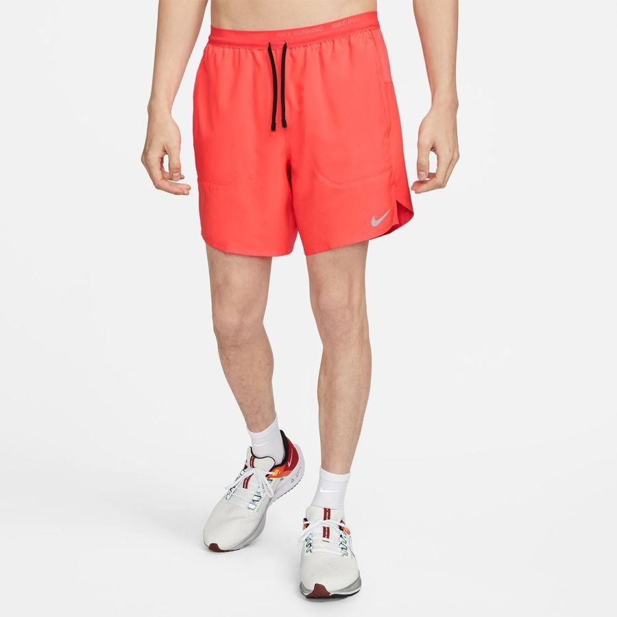 Nike Short Running Dri-FIT Stride 2 EN 1 - Rouge/Noir/Argenté