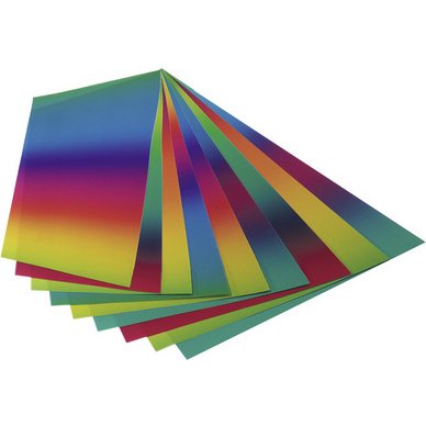 Pochette de papier arc-en-ciel, 225 x 320mm, 100g/m2