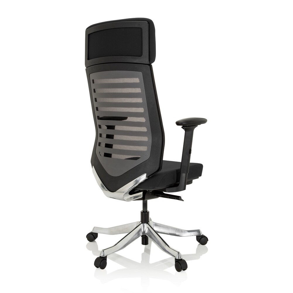 Profi Bürostuhl ASGON Stoff/Netzstoff mit Armlehnen hjh OFFICE