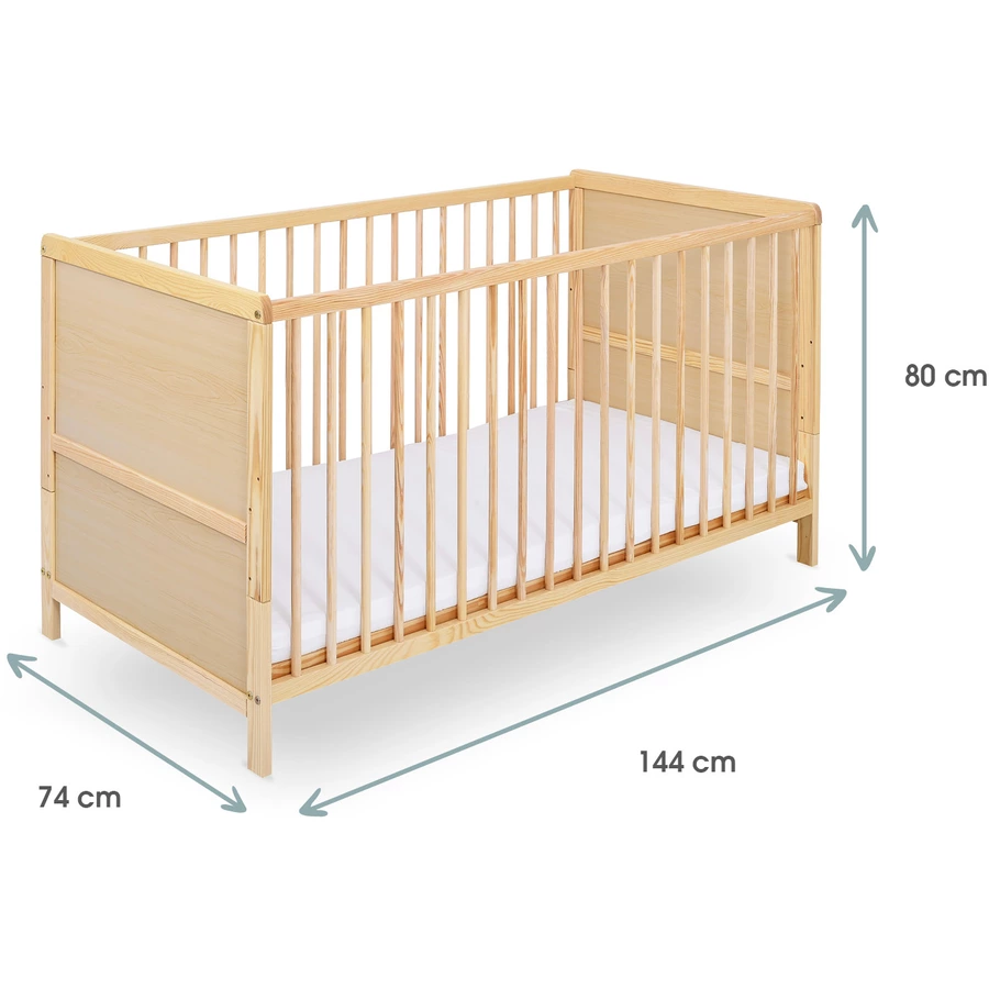kindsgard Kinderbett godnat 70 x 140 cm natur x Dr. Lübbe Air Premium 70 x 140 cm
