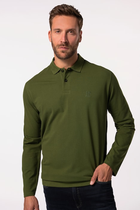 JP 1880 Poloshirt, Basic, Bauchfit, Langarm, Piqué, XXL bis 8 XL